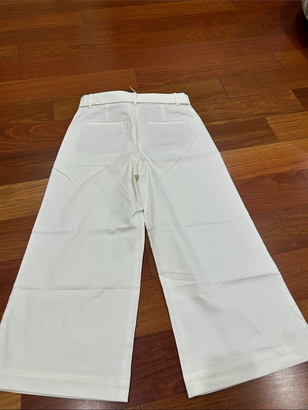 Ladies size 8 white new with tags LOFT ankle wide leg pants - Picture 5 of 9